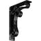 Ekena Millwork Orleans Wrought Iron Bracket, (Triple center brace), Antiqued Silver 2"W x 7 1/2"D x 10"H BKTM02X07X10TOLASV - alternate 1